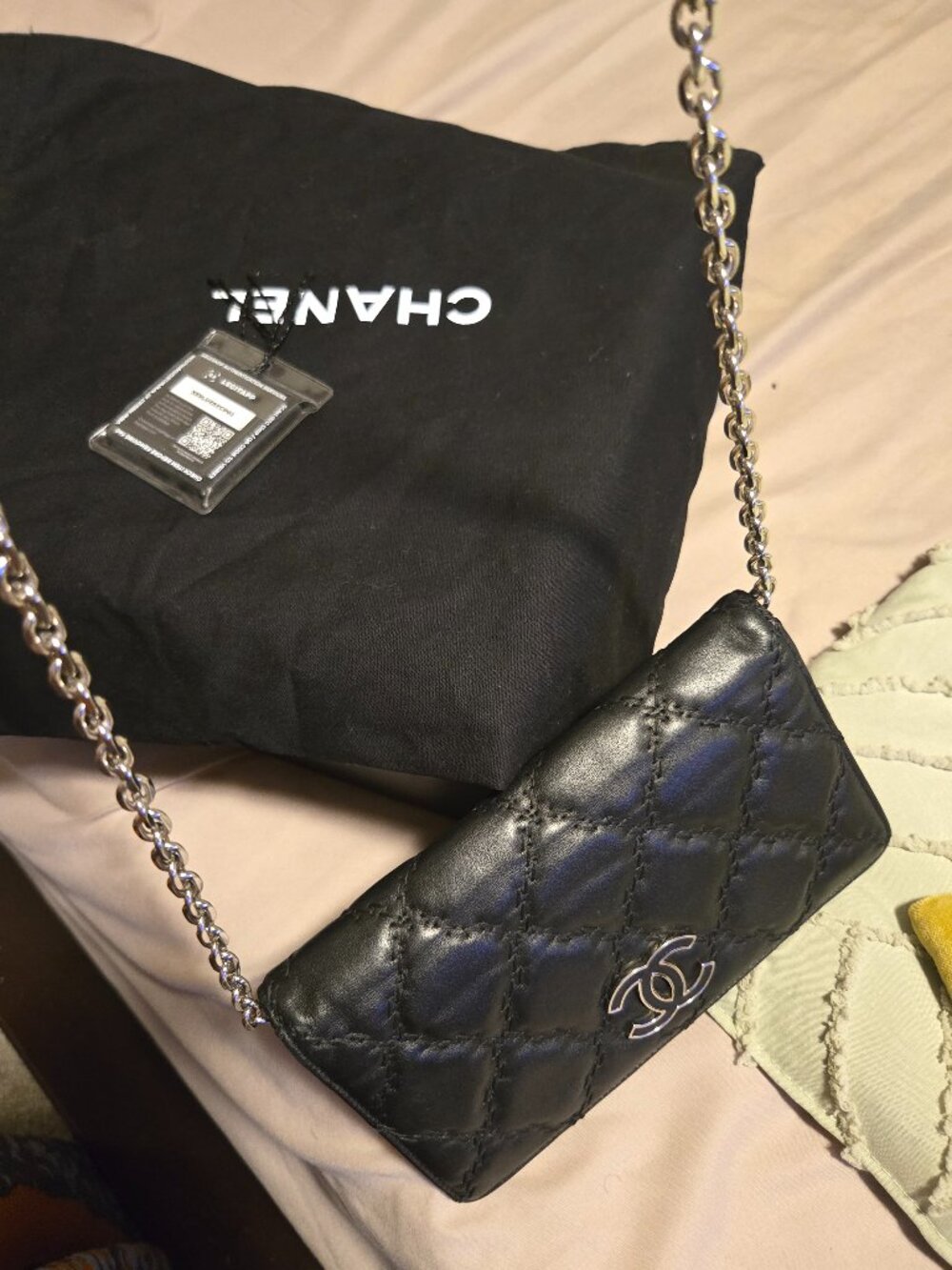 Chanel Ultra Stitch Lambskin Wallet Black Leather